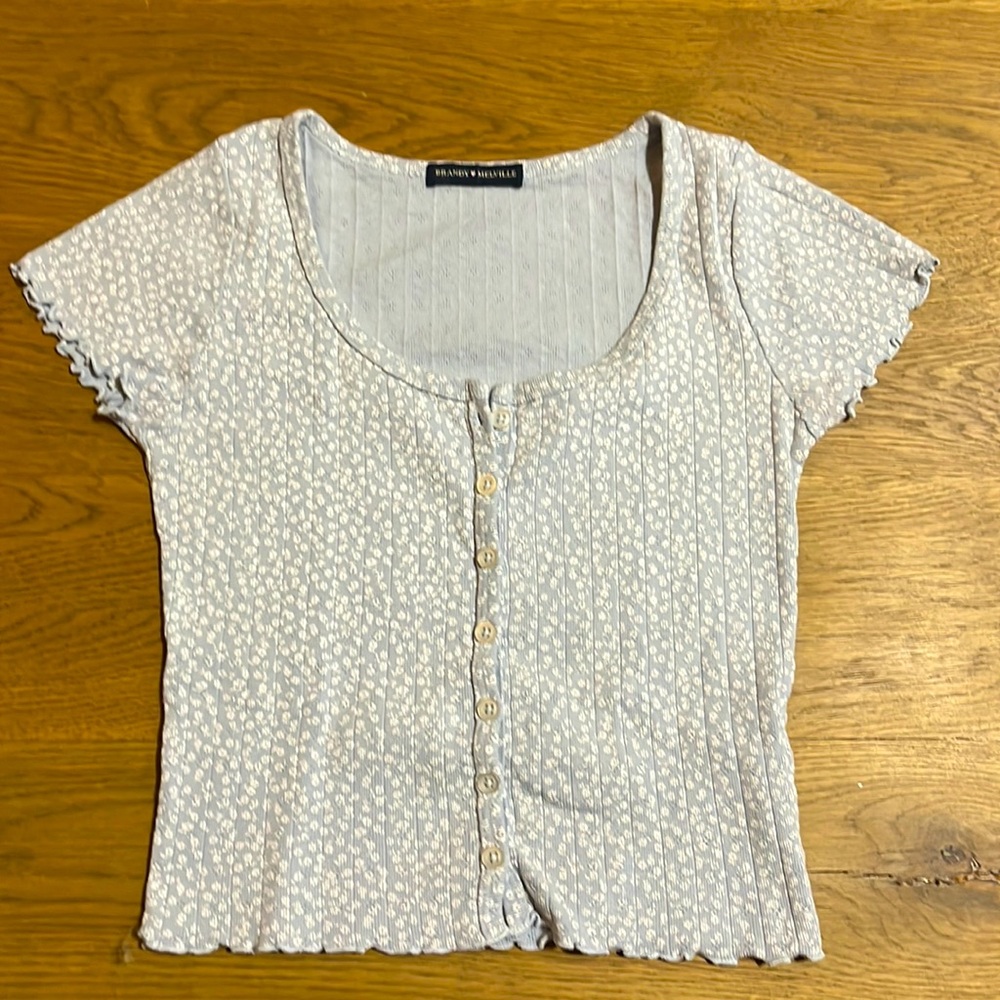 Blue floral top